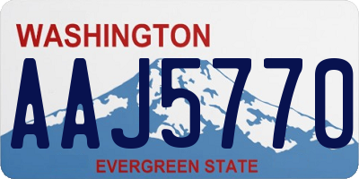 WA license plate AAJ5770