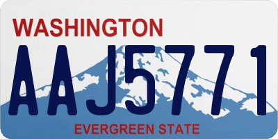 WA license plate AAJ5771