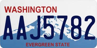 WA license plate AAJ5782