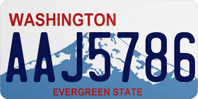 WA license plate AAJ5786