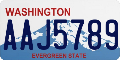 WA license plate AAJ5789