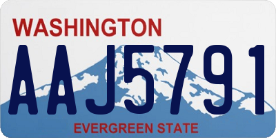 WA license plate AAJ5791