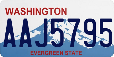 WA license plate AAJ5795