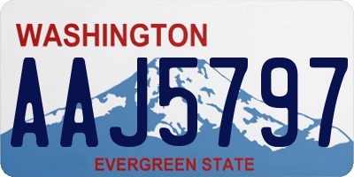 WA license plate AAJ5797