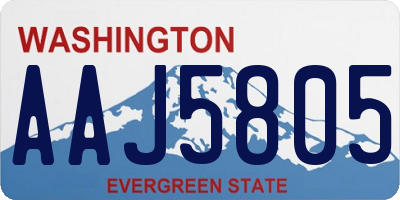 WA license plate AAJ5805