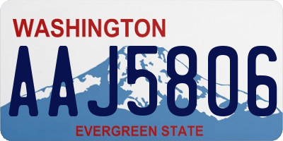 WA license plate AAJ5806