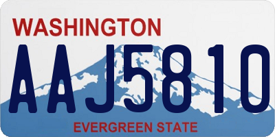 WA license plate AAJ5810