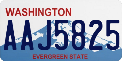 WA license plate AAJ5825