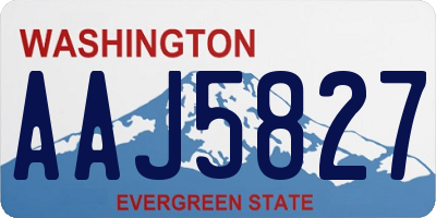 WA license plate AAJ5827