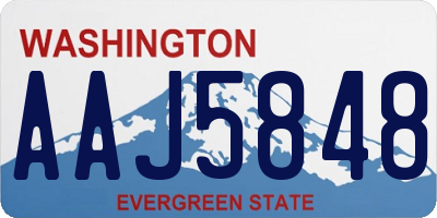 WA license plate AAJ5848