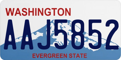 WA license plate AAJ5852