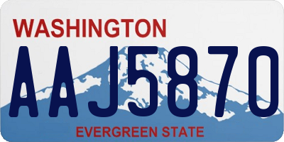 WA license plate AAJ5870