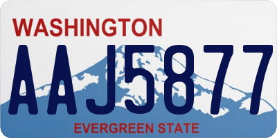 WA license plate AAJ5877