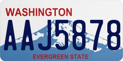 WA license plate AAJ5878