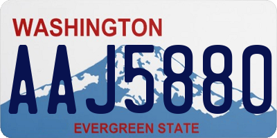 WA license plate AAJ5880
