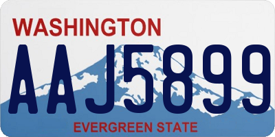 WA license plate AAJ5899