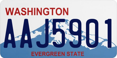 WA license plate AAJ5901