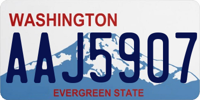 WA license plate AAJ5907