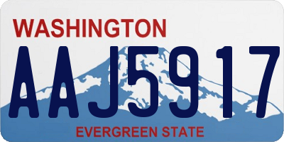 WA license plate AAJ5917