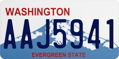 WA license plate AAJ5941