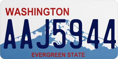 WA license plate AAJ5944