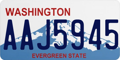 WA license plate AAJ5945