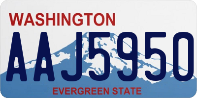 WA license plate AAJ5950