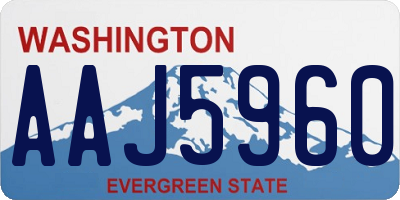 WA license plate AAJ5960