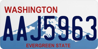 WA license plate AAJ5963