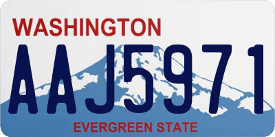 WA license plate AAJ5971