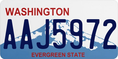 WA license plate AAJ5972