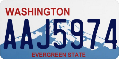 WA license plate AAJ5974