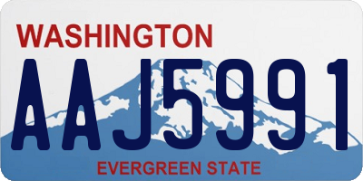 WA license plate AAJ5991