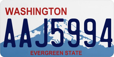 WA license plate AAJ5994