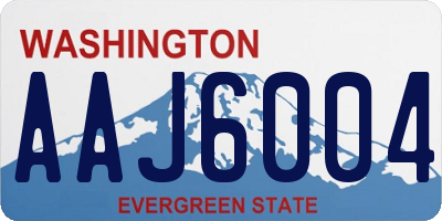 WA license plate AAJ6004