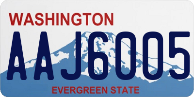 WA license plate AAJ6005