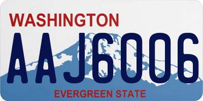 WA license plate AAJ6006