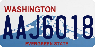 WA license plate AAJ6018