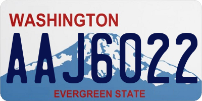 WA license plate AAJ6022