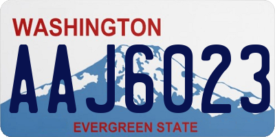 WA license plate AAJ6023