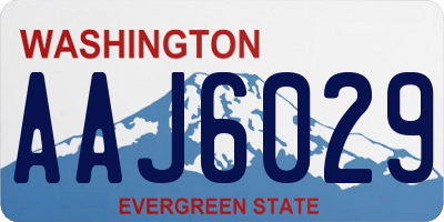 WA license plate AAJ6029