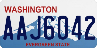 WA license plate AAJ6042