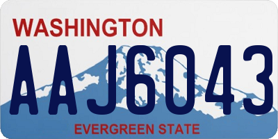 WA license plate AAJ6043