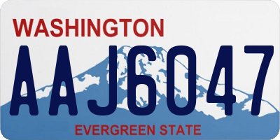 WA license plate AAJ6047