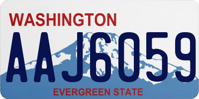 WA license plate AAJ6059