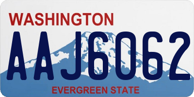 WA license plate AAJ6062