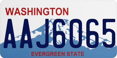 WA license plate AAJ6065