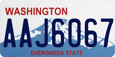 WA license plate AAJ6067