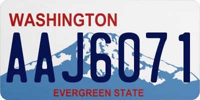 WA license plate AAJ6071