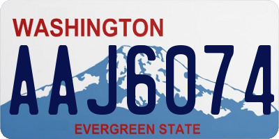 WA license plate AAJ6074